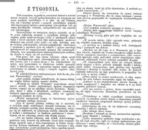 Informacja prasowa o pogromie.