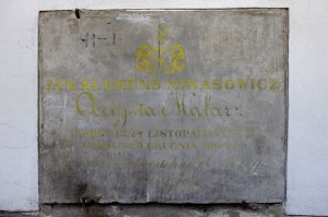 Tablica nagroba Jana Klemensa Minasowicza w Katakumbach. Foto: Mateusz Opasiński