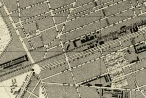 Plac Witkowskiego na planie Warszawy z roku 1879.