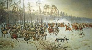 Bitwa pod Stoczkiem. Jan Rosen. Obraz w zbiorach Muzeum Wojska Polskiego.